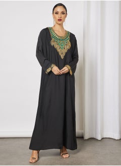 Buy Embroidered Peacock Work Abaya For Women in Saudi Arabia