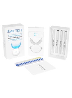 Buy Rechargeable Teeth Whitening Kit with Wireless 16X LED Light and 4Pcs Teeth Whitening Gel Pen and 3D Teeth Shade Guide Comfortable Effective Professional Safe Teeth Stain Remover for Whitening Teeth in Saudi Arabia