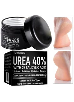 اشتري 40% Urea Cream for Cracked Feet Hands 100ml Callus Remover Hand Cream Foot Cream for Cracked Foot Heels Elbows Nails Knees Skin Moisturizer Urea Lotion with Maximum Strength for Men and Women في الامارات