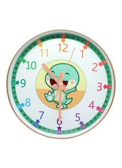 اشتري Silent Non Ticking Learn To Tell Time Clock - Dinosaur في الامارات