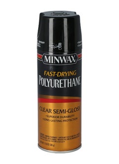 Buy Fast-Drying Polyurethane Semi-Gloss Spray Paint Clear 11.5 oz 33055000 in Saudi Arabia