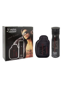 Buy Pure Black 2Pcs Promo Pack Eau de Toilette 100ml + Fragrance Body Spray 200ml For Men in UAE