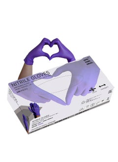 Buy Pure Nitrile Purple Examination Gloves Microtouch, Powder-Free, Latex-Free 100 Pcs/Box for Kitchen, Medical, Beauty and Tattoo salons in UAE