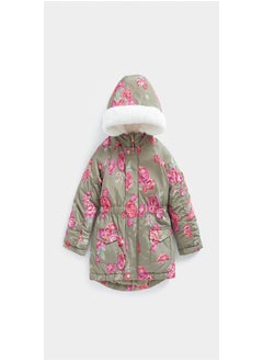 اشتري Khaki Floral Padded Parka في الامارات