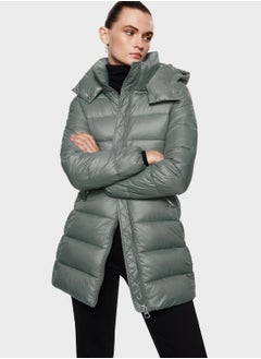 Buy Zip Through Hooded Puffer Jacket in UAE