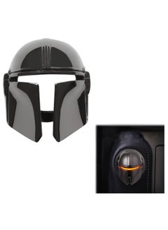 اشتري Push to Start bu tton Cover for Mando The Mandalorian Star Wars, Car Ignition bu tton Cover, 3D Cool Car Interior Start and Stop bu tton Decoration Ring, Anti Scratch Car bu tton Ring Titanium Black في الامارات