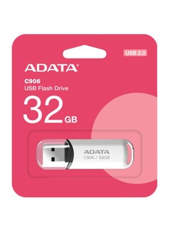 Buy ADATA C906 Compact USB Flash Drive | 32GB | White| Lightweight and Fast Data Transfer in UAE