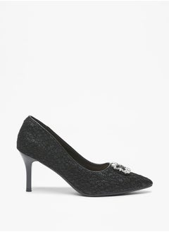 Buy Women's Embellished Slip-On Pumps with Stiletto Heels in Saudi Arabia