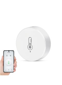 اشتري Temperature Humidity Detector, Wireless Temperature Humidity Sensor Mobile APP Remote Control Home Hygrometer Thermometer for Tuya Smart for ZigBee في السعودية