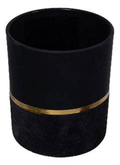 اشتري Velvet Tealight Holder, Black & Gold - 10 cm في الامارات