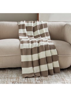 اشتري Sluis Stripe Knitted Throw 170 x 130 cm في السعودية