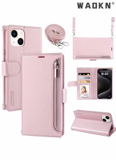 Buy iPhone 15 Plus Case,Wallet Case Compatible with iPhone 15 Plus, Zipper Case with RFID Blocking Card Holder Slots, Flip PU Leather Phone Shell Shockproof Cover for iPhone 15 Plus 6.7 Inch in UAE