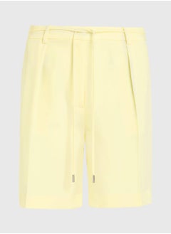 Buy Women's Relaxed Twill Shorts -  recycled polyester twill, Yellow in UAE