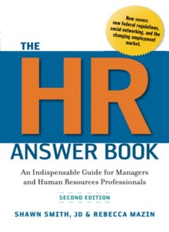 اشتري The Hr Answer Book An Indispensable Guide For Managers And Human Resources Professionals by Smith, Shawn - Mazin, Rebecca Paperback في الامارات