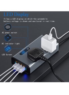 اشتري Car Power Inverter 200W: LED Display, Multiple Ports & Switch Control في الامارات