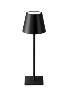 Buy Rechargeable Cordless Table Lamp LED Touch Dimmable Desk Lamp, 5600mAh Battery Operated Table Lamps, USB Portable Metal Light, Nightstand Bedside Lamp For Indoor And Outdoor Decoration Black in UAE