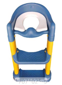 Buy Strong Western Anti-Slip Folding Two-Step Toilet Training Seat for Kids Toilet Training with Safety Handles, Splash Guard and Soft Seat Fits All Standard Size Toilets in Saudi Arabia