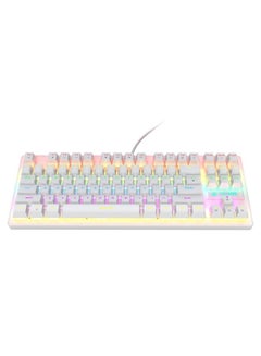 Buy 87 Keys Punk Mechanical Gaming Gaming Keyboard White in UAE