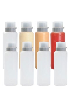 Buy Condiment Porous Squeeze Bottles Salad Dressing Container Squeeze Bottles for Sauces Multi-nozzle Salad Squeeze Bottle Ketchup Mayonnaise 5 Nozzles BBQ Sauce Oil Bottles 8 pcs 12 oz in UAE