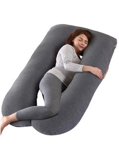 اشتري Pregnancy Pillows for Sleeping, U Shaped Maternity Full Body Pillow for Pregnant Women with Hip, Leg, Back, Belly Support, Washable Jersey Cover Included في السعودية