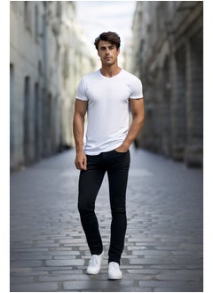 Buy BUCHFIT BLACK MEN JEANS Black Men Skinny Non-Fading Jeans in Egypt