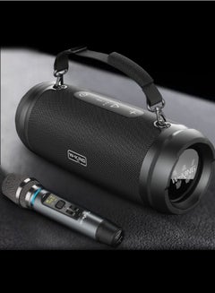 Buy Bluetooth speaker with mic 60W Super Bass Sound , Support USB Card, Black in UAE