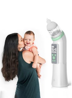 Buy Electric Nasal Aspirator Gentle Nose Suction for Babies, Automatic Nose Cleaner with 3 Silicone Tips, 5 Suction Modes, Baby Nose Sucker with Music and Light Soothing Function in UAE