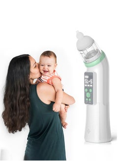 Buy Electric Nasal Aspirator Gentle Nose Suction for Babies, Automatic Nose Cleaner with 3 Silicone Tips, 5 Suction Modes, Baby Nose Sucker with Music and Light Soothing Function in UAE