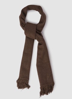 Buy Solid Wool Winter Scarf/Shawl/Wrap/Keffiyeh/Headscarf/Blanket For Men & Women - Small Size 30x150cm - Dark Coffee in Egypt