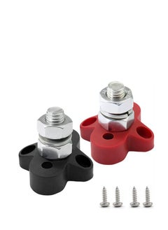 اشتري 2 Pack Bus Bar Power Distribution Block Junction Block 3/8" Positive Single Power Junction Post Insulated Terminal Stud Heavy Duty 48V for Auto في الامارات