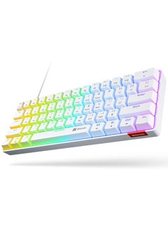 Buy Mechanical Gaming Keyboard 61 Keys DetachableType C Cable with Blue Switches and RGB Backlit in UAE