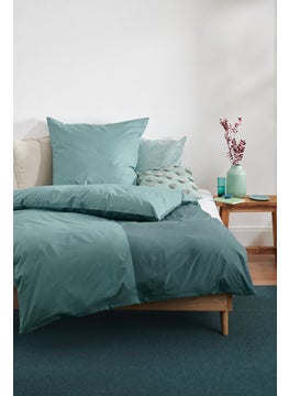 Buy Premium Solid Single Cotton Duvet Set 135 x 200 cm, Sage in UAE