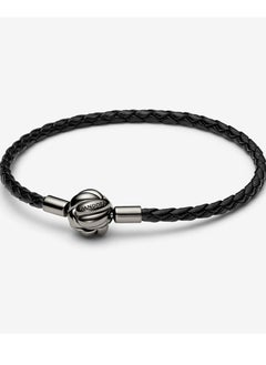 Buy Pandora Moments Love Knot Braided Leather Bracelet for Women Circumference 19cm in UAE