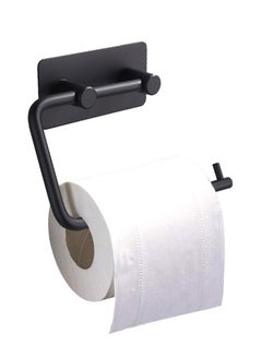 Buy Self Adhesive Toilet Paper Holder,Stainless Steel Tissue Roll Paper Hook,Towel Hanger Rack,Napkin Holder Towel Hanger for Bathroom Black in Saudi Arabia