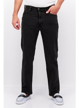 Buy Men Regular Fit Washed Denim Jean, Black in UAE