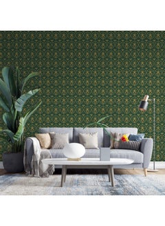 اشتري Flat Art Deco Pattern Collective Fabric Wallpaper Covers An Area ​​Up To 4.2Mx3M With Adhesive And Smoothing Tool في مصر