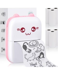 Buy Portable Mini Pocket Printer Cute Thermal Printer with Thermal Printing Paper USB Cable for Note Photo Web Document Printing in UAE