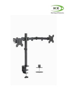 Buy LCD Computer Screen Single Monitor Arm Desk Mount Stand Fully Adjustable Stand with Articulating Double Center Arm Joint for 13" to 32" Screens in UAE