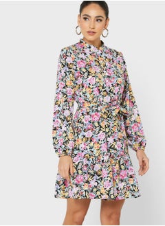 Buy Printed Belt Dress in Saudi Arabia