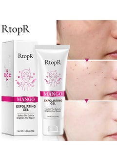 Buy Mango Exfoliating Gel, Peeling Gel, Deep Cleansing Face Exfoliator Scrub, Moisturizing Smoothing Gentle Exfoliating Remove Dirt Tighten Pores Improving Face Skin in Saudi Arabia