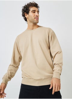 Buy Relaxed Fit Cotton Terry Sweatshirt in Saudi Arabia