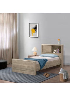 اشتري Curvy Plus Single Bed With Headboard Storage 103.3 x 99.8 x 227.2 cm في الامارات