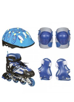 Buy Roller Skate Shoes Set 30-33 Blue in UAE