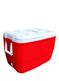 Buy 30-Litre Ice Box Thermo insulated Picnic Cool Box-Thermo Keeper Container Expanded Cooler Fishing Ice Box-Red in UAE