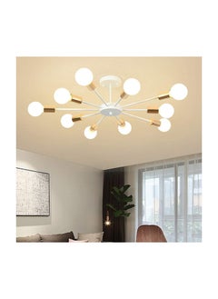 Buy 10 Light Sputnik Ceiling Light Adjustable White Metal Ceiling Light Modern Industrial Chandelier Semi Flush Mount Ceiling Light for Living Room Bedroom Bulbs not Included White 10 Light in UAE