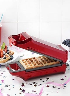 Buy American Originals Flip Over Waffle Maker, 700 W, Metallic Red. in UAE