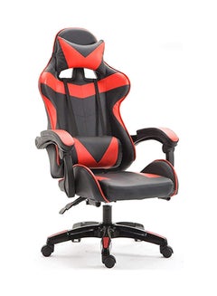 Buy Gaming Chair 360° Swivel Pu Leather Ergonomic Racing Style Adjustable Height High Back With Headrest, Lumbar Support Black-Red in UAE