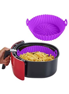 Buy 1Piece Reusable Silicone Air Fryer Liner - Non-Stick Silicone Liner for Air Fryer, 16 x 14 cm - Multicolour in Egypt