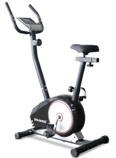 اشتري Sparnod Fitness SUB-51 Upright Exercise Bike- 6kg Iron Cast 2-way Flywheel, 8 Magnetic Resistances, Real-Time LCD Display, Adjustable Seat, Non-Slip Footpads, Mobile/Tablet Holder, 100kg User Weight في الامارات