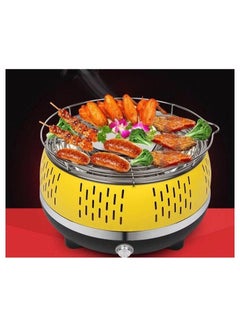 اشتري Round Tabletop Grill, Portable Smokeless Mini Tabletop Electric Charcoal Grill, Lotus Grill في الامارات